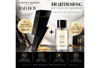 Duft-Set Bad Boy EdT 100 ml inkl. zusätzlichem Eau de Toilette 100 ml, 2-tlg., Maskulines Duft-Duo mit insgesamt 200 ml Duftvolumen von Carolina Herrera – Produktfoto 2 von 3