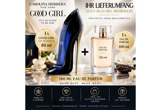 Duft-Set Good Girl EdP 80 ml inkl. zusätzlichem Eau de Parfum 100 ml, 2-tlg., Duft-Duo mit insgesamt 180 ml Eau de Parfum fra Carolina Herrera – produktbillede 2 af 4