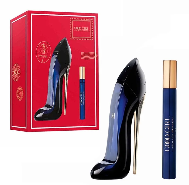 Good Girl Giftset - 80 ml eau de parfum spray + 10 ml eau de parfum tasspray - cadeauset voor dames fra Carolina Herrera – produktbillede