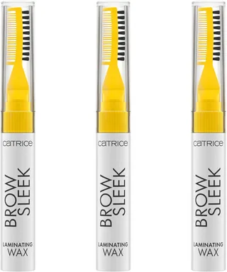 Augenbrauen-Gel Brow Sleek Laminating Wax, 3-tlg., mit doppelseitiger Bürste fra Catrice i Hvid – produktbillede 1 af 5
