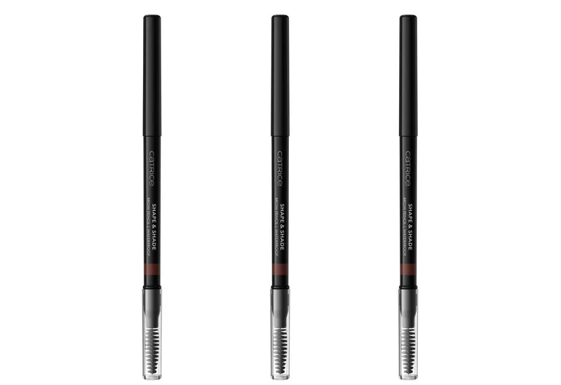 Augenbrauen-Stift SHAPE & SHADE BROW PENCIL WATERPROOF, 3-tlg., für präzises Formen & Definieren von Catrice in Braun – Produktfoto 1 von 5