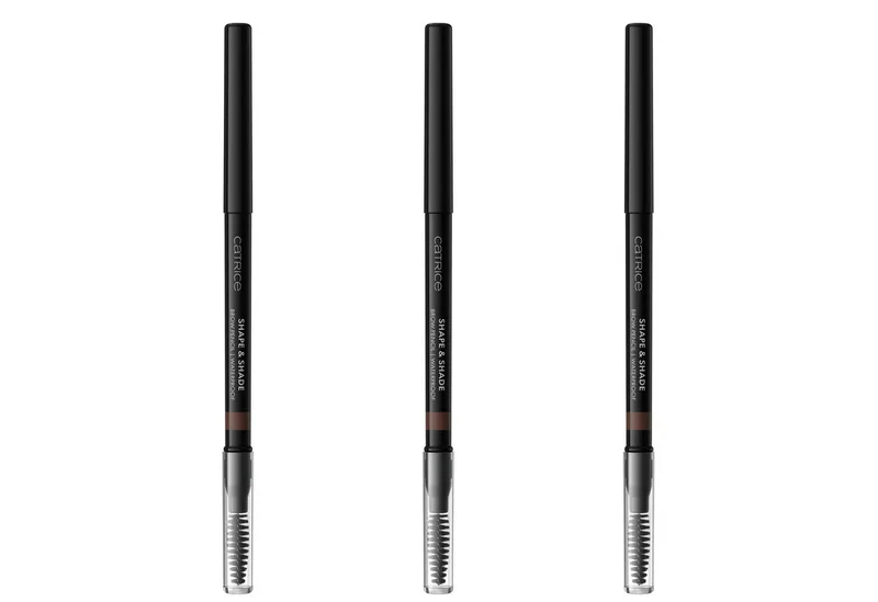 Augenbrauen-Stift SHAPE & SHADE BROW PENCIL WATERPROOF, 3-tlg., für präzises Formen & Definieren von Catrice in Braun – Produktfoto 1 von 5