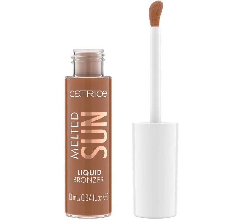 Bronzer-Puder MELTED SUN LIQUID BRONZER, 3-tlg., cremige Textur, matt, aufbaubare Deckkraft, leicht verblendbar. de Catrice en Marron – photo du produit 2 sur 5