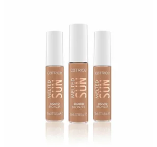 Bronzer-Puder MELTED SUN LIQUID BRONZER, 3-tlg., cremige Textur, matt, aufbaubare Deckkraft, leicht verblendbar. by Catrice in Brown – product photo 1 of 5