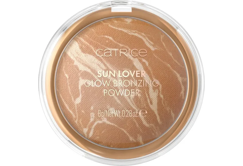 Bronzer-Puder SUN LOVER GLOW BRONZING POWDER, 3-tlg., mit lichtreflektierenden Pigmenten für einen sunkissed Look fra Catrice i Brun – produktbillede 4 af 5