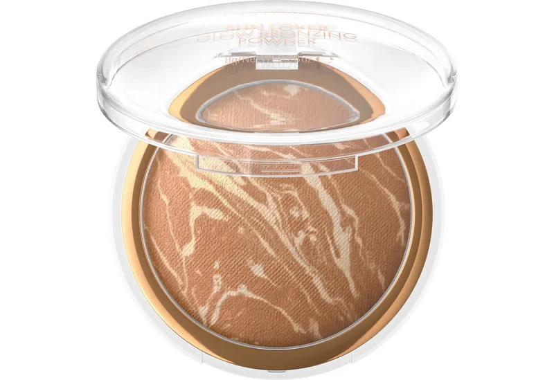 Bronzer-Puder SUN LOVER GLOW BRONZING POWDER, 3-tlg., mit lichtreflektierenden Pigmenten für einen sunkissed Look fra Catrice i Brun – produktbillede 3 af 5