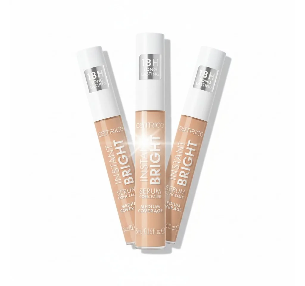 Concealer INSTANT BRIGHT SERUM CONCEALER, 3-tlg., Langhaltend, mittlere Deckkraft, leichte Textur, spendet Feuchtigkeit. von Catrice in Beige – Produktfoto