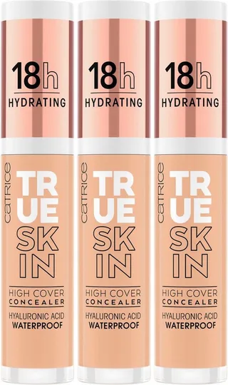 Concealer TRUE SKIN HIGH COVER CONCEALER, 3-tlg., mit mattem Finish und hoher Deckkraft ohne Maskeneffekt van Catrice in Beige – productfoto 1 van 4