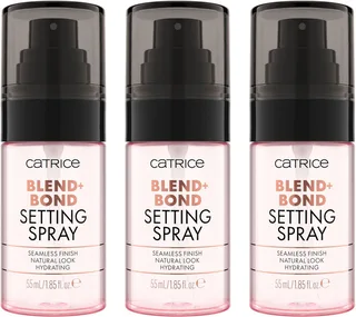 Fixierspray BLEND + BOND SETTING SPRAY, 3-tlg., Multitalent für perfektes Verblenden und Fixieren fra Catrice i Hvid – produktbillede 1 af 4