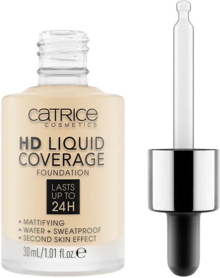 Foundation HD LIQUID COVERAGE FOUNDATION, mit leichter Textur by Catrice in Beige, Brown – product photo 2 of 2
