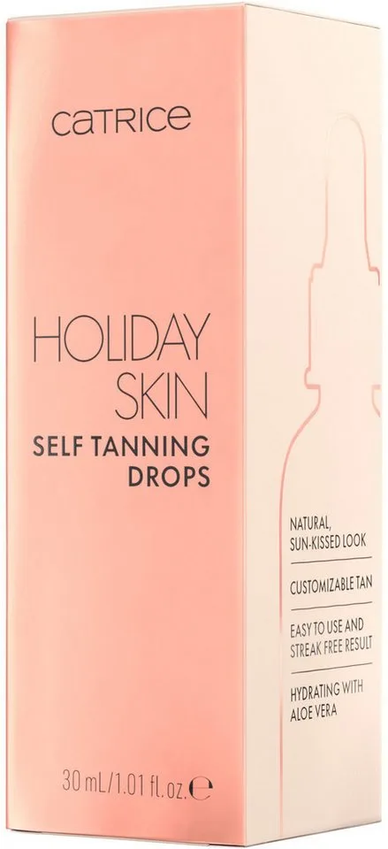 Gesichtsserum Holiday Skin Self Tanning Drops, aufbaubare Bräune, streifenfrei, leicht, hydratisierend, strahlend by Catrice in White – product photo 4 of 4
