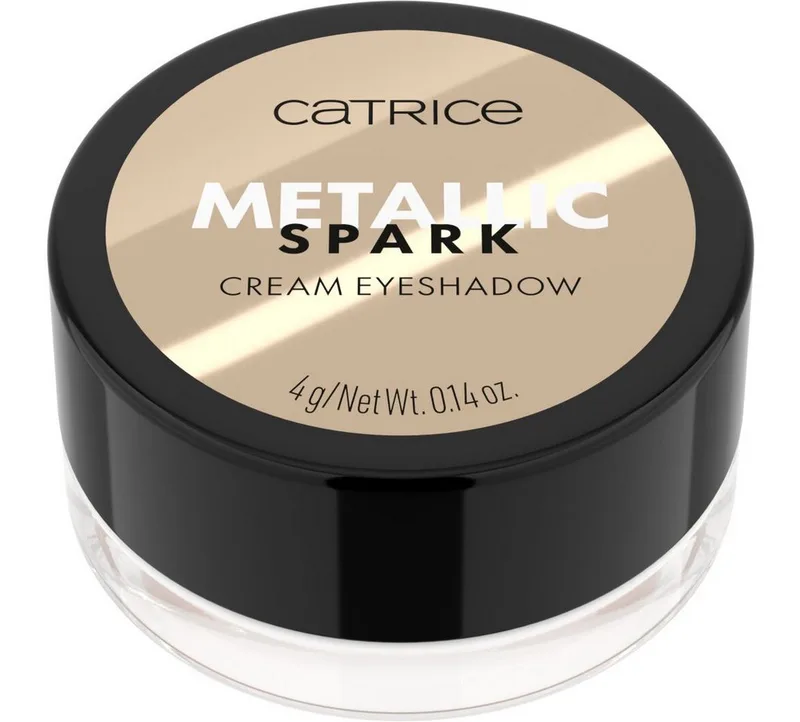 Lidschatten Metallic Spark Cream Eyeshadow, 3-tlg., Wischfest, lange Haltbarkeit, cremig, metallisch funkelndes Finish. fra Catrice i Beige – produktbillede 3 af 4