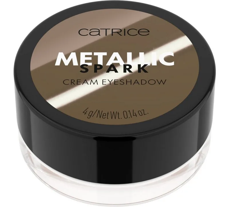 Lidschatten Metallic Spark Cream Eyeshadow, 3-tlg., Wischfest, lange Haltbarkeit, cremig, metallisch funkelndes Finish. fra Catrice i Brun – produktbillede 3 af 4