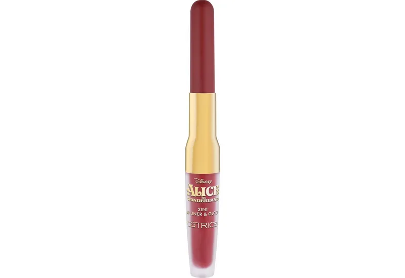 Lipgloss Disney Alice in Wonderland 2in1 Lip Liner & Gloss, 3-tlg. van Catrice in Rood – productfoto 2 van 4