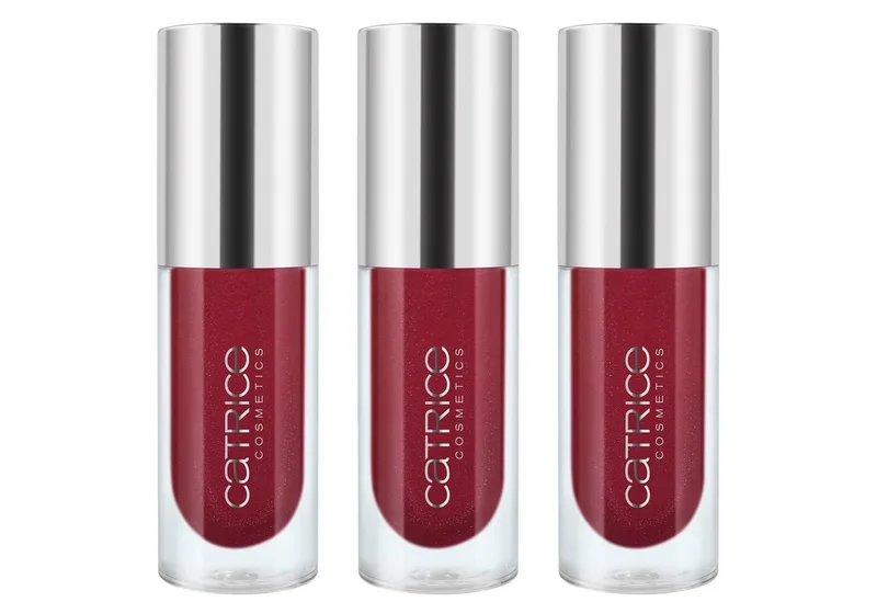 Lipgloss ETERNAL RED Cherry Bomb Lip Oil, 3-tlg., Satte Farbe, glänzendes Finish, geschmeidig mit Plumping-Effekt. de Catrice en Rouge – photo du produit 1 sur 5