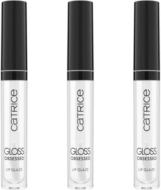 Lipgloss GLOSS OBSESSED LIP GLAZE, 3-tlg., angereichert mit Macadamia-Samenöl und Vitamin E, pflegt die Lippen fra Catrice i Hvid – produktbillede 1 af 5