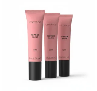 Lipgloss PEPTIDE BLISS GLOSSY LIP BALM, 3-tlg., für sinnlich aussehende Lippen von Catrice in Rosa – Produktfoto 1 von 5