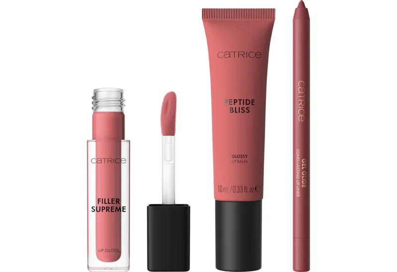 Lipgloss-Set THE GLOSS COLLECTIVE BERRY LIP SET, 3-tlg., Lippen-Trio in Beerentönen, ein natürlich glänzendes Finish von Catrice in Mehrfarbig – Produktfoto 1 von 5