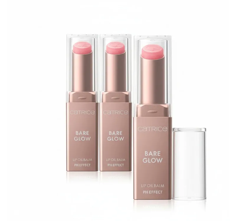 Lippenbalsam Bare Glow Lip Oil Balm, 3-tlg. von Catrice in Rosa – Produktfoto 3 von 5