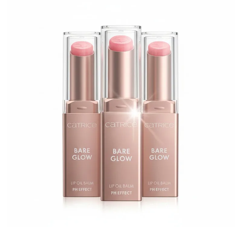 Lippenbalsam Bare Glow Lip Oil Balm, 3-tlg. von Catrice in Rosa – Produktfoto 1 von 5