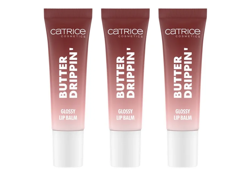 Lippenbalsam Butter Drippin' Glossy Lip Balm, 3-tlg., Dezenter Farbakzent, geschmeidig, hochglänzend, spendet Feuchtigkeit. by Catrice in Brown – product photo 2 of 5