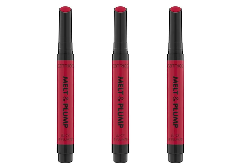 Lippenbalsam Melt & Plump Juicy Lip Plumper, 3-tlg., Sorgt für Glanz und Volumen, weiche Textur, kühlend durch Menthol. van Catrice in Rood – productfoto 1 van 5