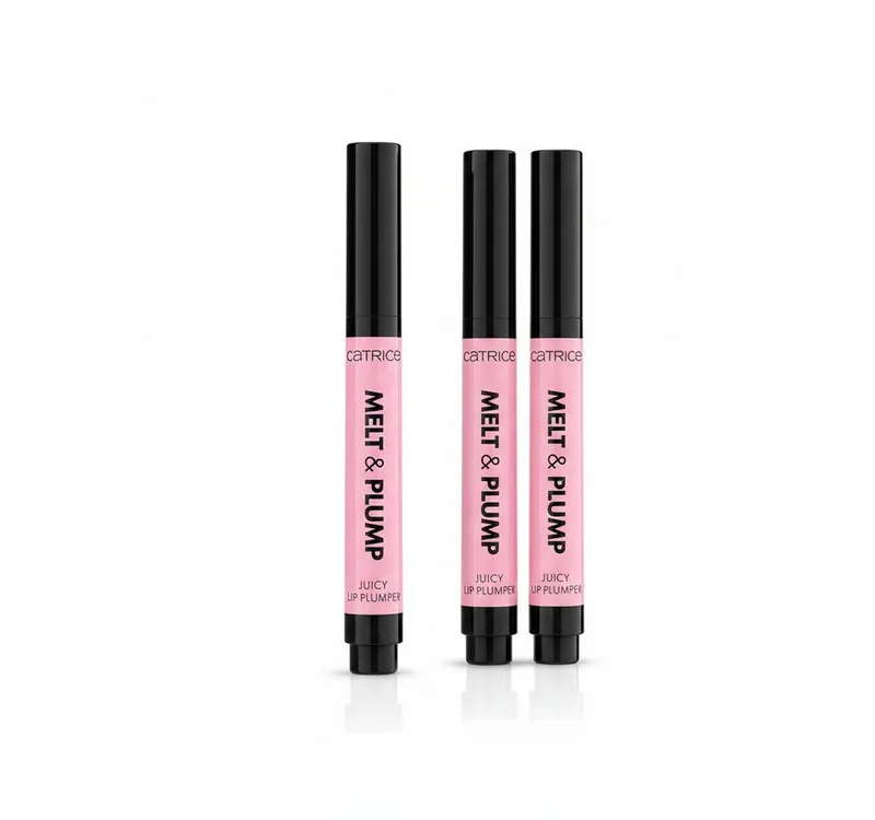 Lippenbalsam Melt & Plump Juicy Lip Plumper, 3-tlg., Sorgt für Glanz und Volumen, weiche Textur, kühlend durch Menthol. fra Catrice i Lyserød – produktbillede 1 af 5