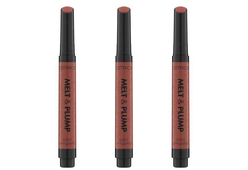 Lippenbalsam Melt & Plump Juicy Lip Plumper, 3-tlg., Sorgt für Glanz und Volumen, weiche Textur, kühlend durch Menthol. by Catrice in Brown – product photo 1 of 5