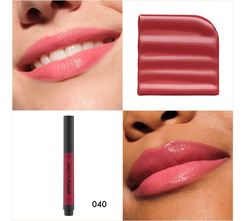 Lippenbalsam Melt & Plump Juicy Lip Plumper, 3-tlg., Sorgt für Glanz und Volumen, weiche Textur, kühlend durch Menthol. van Catrice in Rood – productfoto 4 van 5