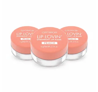 Lippenmaske Lip Lovin' Overnight Lip Mask, 3-tlg., Pflegende vegane Formel mit Pfirsicharoma und Pfirsichöl. de Catrice en Orange – photo du produit 1 sur 5