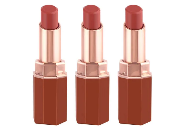 Lippenstift ESPRESSO YOURSELF High Shine Gloss Lipstick, 3-tlg., 2-in-1 Gloss-Lippenstift, vegan, mittlerer Natur-Ton, glänzend