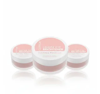 Puder UNDER EYE BRIGHTENER SETTING POWDER, 3-tlg., Loses Puder, frisches und strahlendes Finish, pflegt die Haut. von Catrice in Rosa – Produktfoto 1 von 5