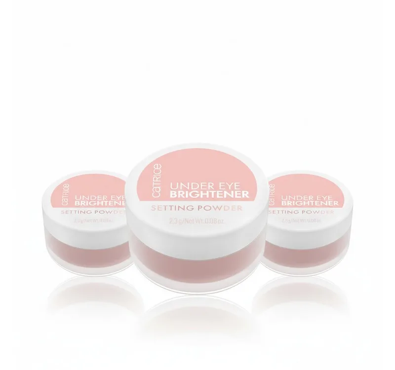 Puder UNDER EYE BRIGHTENER SETTING POWDER, 3-tlg., Loses Puder, frisches und strahlendes Finish, pflegt die Haut. von Catrice in Rosa – Produktfoto 1 von 5