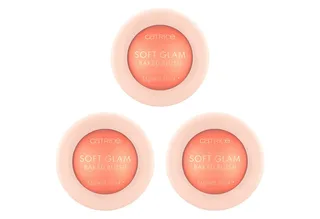 Rouge Soft Glam Baked Blush, 3-tlg., Lichtreflektierende Perlen für eine natürliche Ausstrahlung fra Catrice i Orange – produktbillede 1 af 5