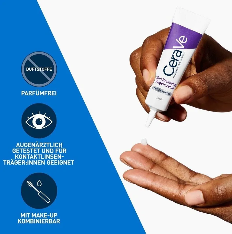 Anti-Aging-Augencreme Skin renewing Augencreme für einen wachen Blick, Aufhellende Anti-Aging-Augencreme van CeraVe in 15 ml – productfoto 2 van 5