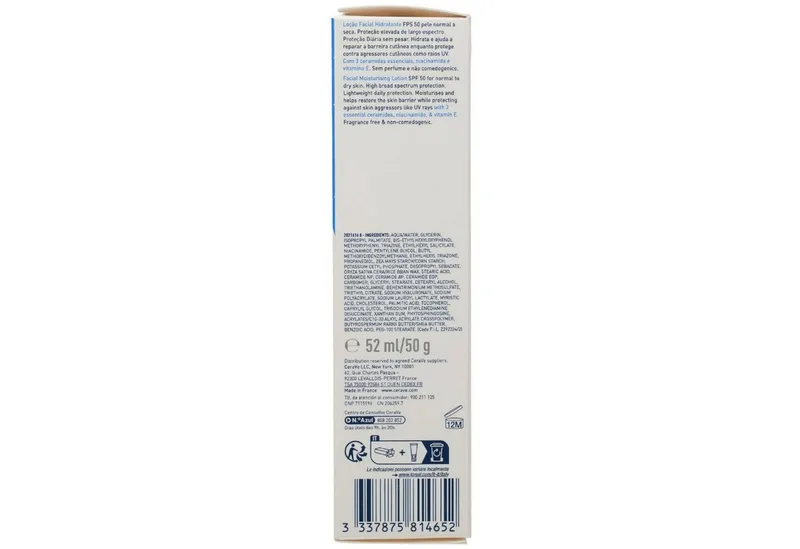 Facial Moisturising Lotion SPF50 de CeraVe en 52 ml – photo du produit 4 sur 4