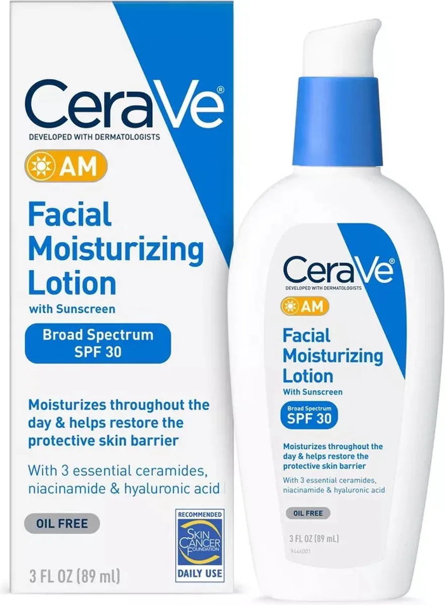 Facial Moisturizing AM Lotion - Zonnebrandcrème - Gezichtscrème spf30 de CeraVe – photo du produit