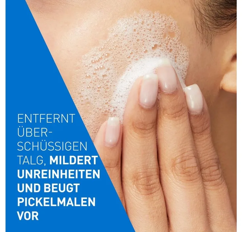 Gesichtspflege porentiefe Reinigung Gel gegen unreiner, zu Akne neigender Haut von CeraVe in 236 ml – Produktfoto 5 von 5
