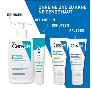 Gesichtspflege porentiefe Reinigung Gel gegen unreiner, zu Akne neigender Haut von CeraVe in 236 ml – Produktfoto 3 von 5