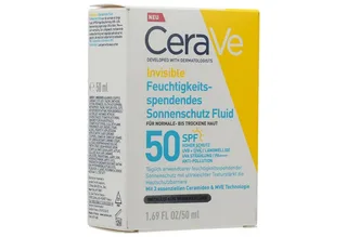 Invisible Hydrating Fluid Sunscreen SPF 50 de CeraVe – photo du produit 2 sur 4