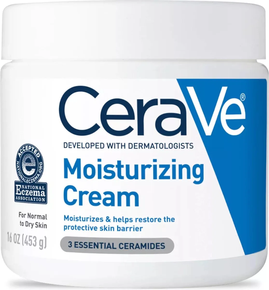 Moisturizing Cream Face and Body - hydraterende crème - Droge huid - 453g de CeraVe – photo du produit