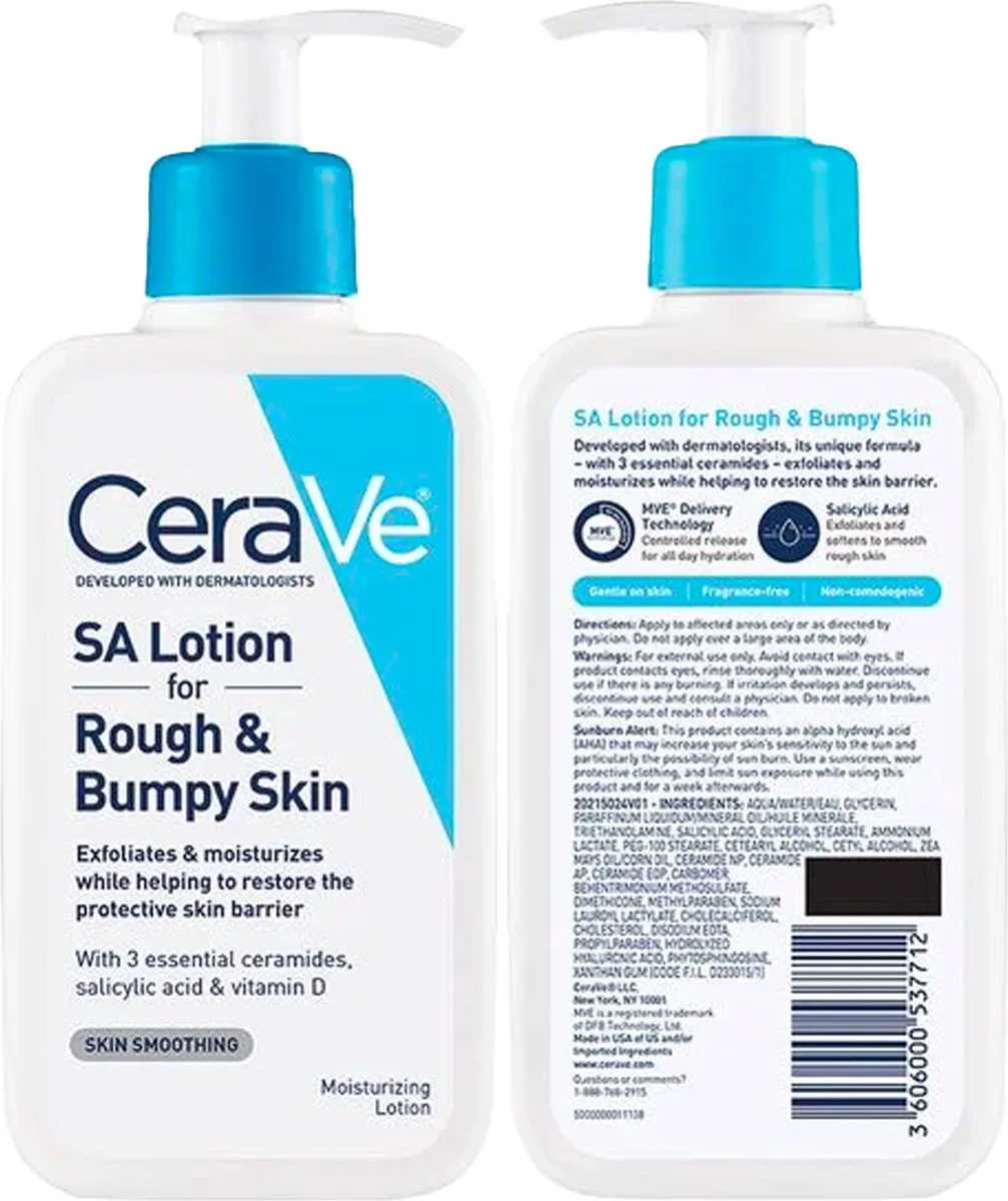 SA Lotion - voor droge tot zeer droge huid - Salic Acid & Vitamine D de CeraVe en 237 ml – photo du produit