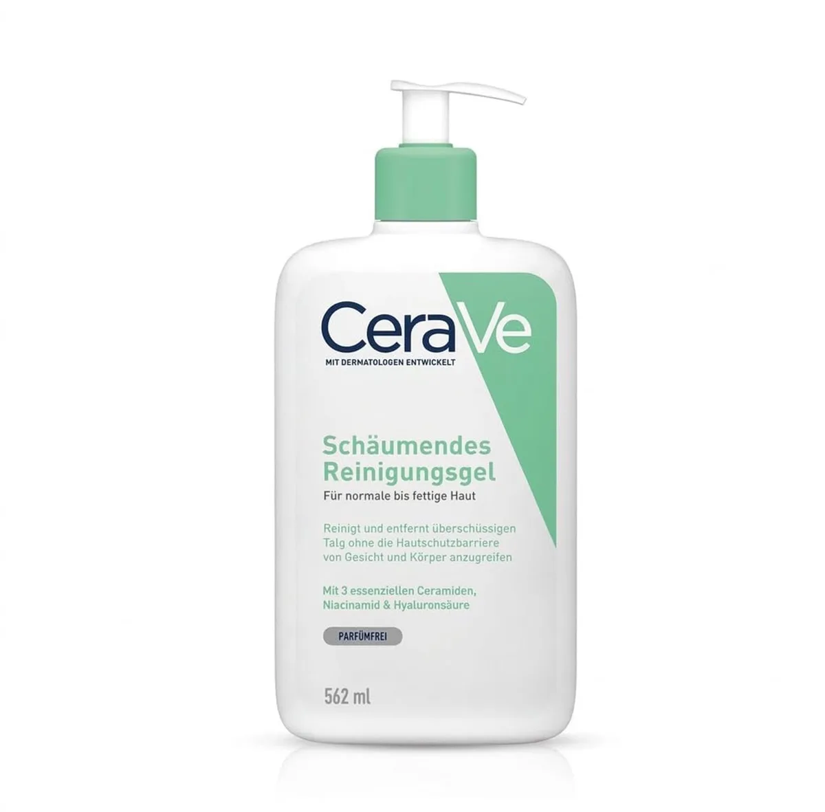 Schuimende Reinigingsgel – Gezicht & Lichaam – Foaming Cleanser voor Normale tot Vette Huid – Met 3 Essentiële Ceramiden, Niacinamide & Hyaluronzuur – Milde Gezichtsreiniger de CeraVe – photo du produit