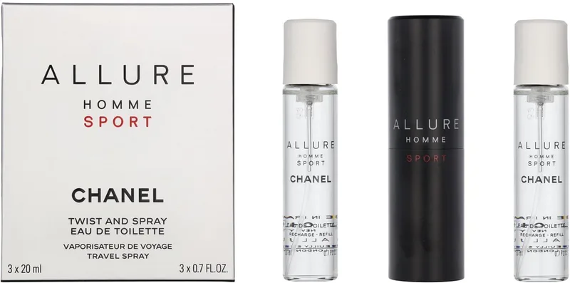 Allure Homme Sport 3 x 20 ml - Eau de Toilette - Herenparfum - Navulbaar de Chanel – photo du produit