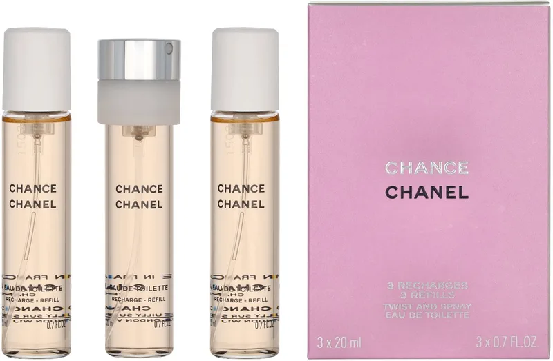 Chance Twist and Spray Refill - 3 x 20 ml = 60 ml - eau de toilette - navullingen by Chanel – product photo