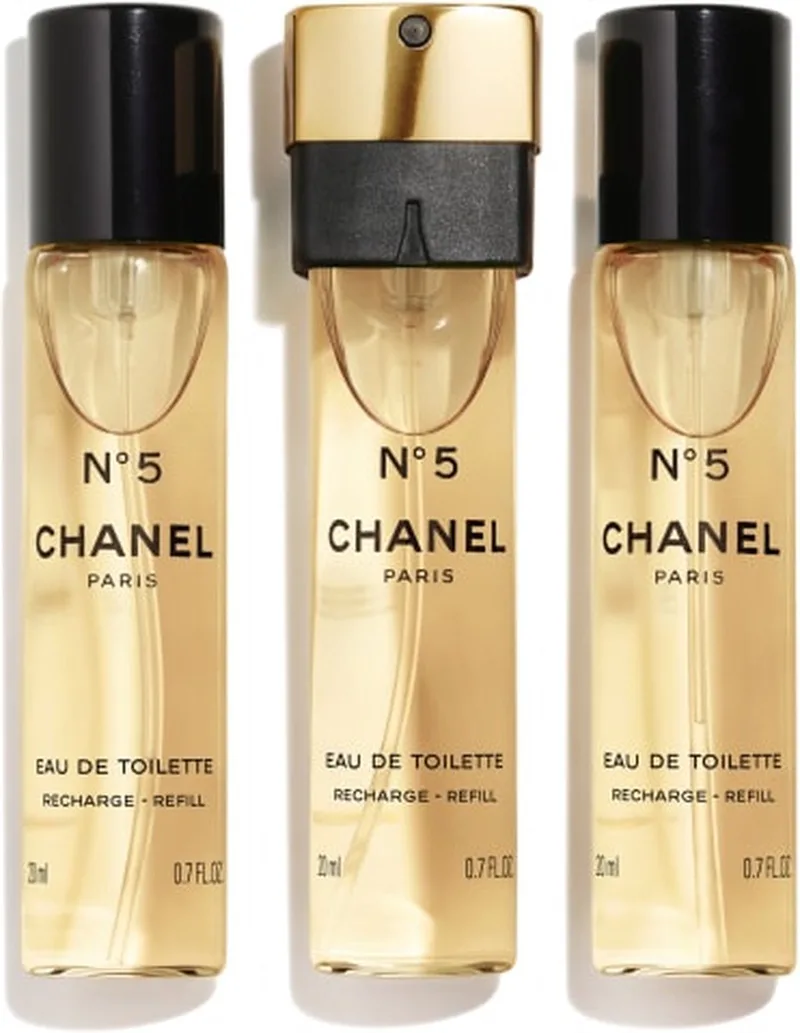 N°5 Twist and Spray Refill - 3 x 20 ml = 60 ml - eau de toilette - navullingen von Chanel – Produktfoto