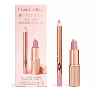 Lippenpflege-Set Pillow Talk Duo Lip Set 1,5g Lippenstift & 0,8g Lipliner de Charlotte Tilbury en Rose – photo du produit 1 sur 2