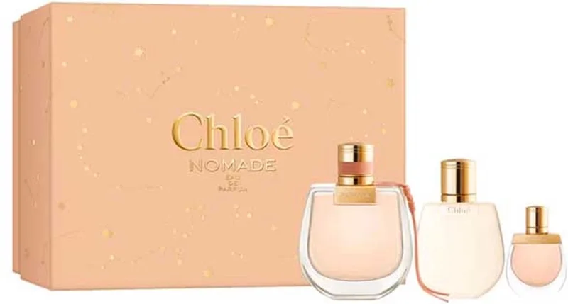 Nomade giftset - 75 ml eau de parfum spray + 5 ml eau de parfum + 100 ml bodylotion - cadeauset voor dames von Chloé – Produktfoto