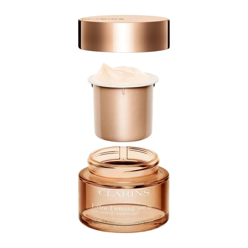 Extra-Firming Jour [Collagen]³ Technology Crème SPF 15 Refillable von Clarins – Produktfoto 5 von 5