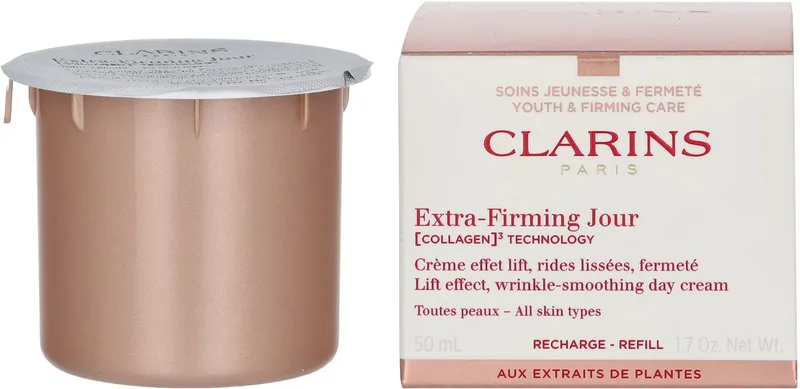 Extra-Firming Jour Refill Dagcrème - Verstevigende dagcrème met collageen fra Clarins i 50 ml – produktbillede 1 af 5